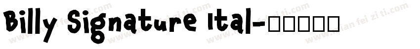 Billy Signature Ital字体转换